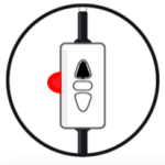 cable bouton rouge
